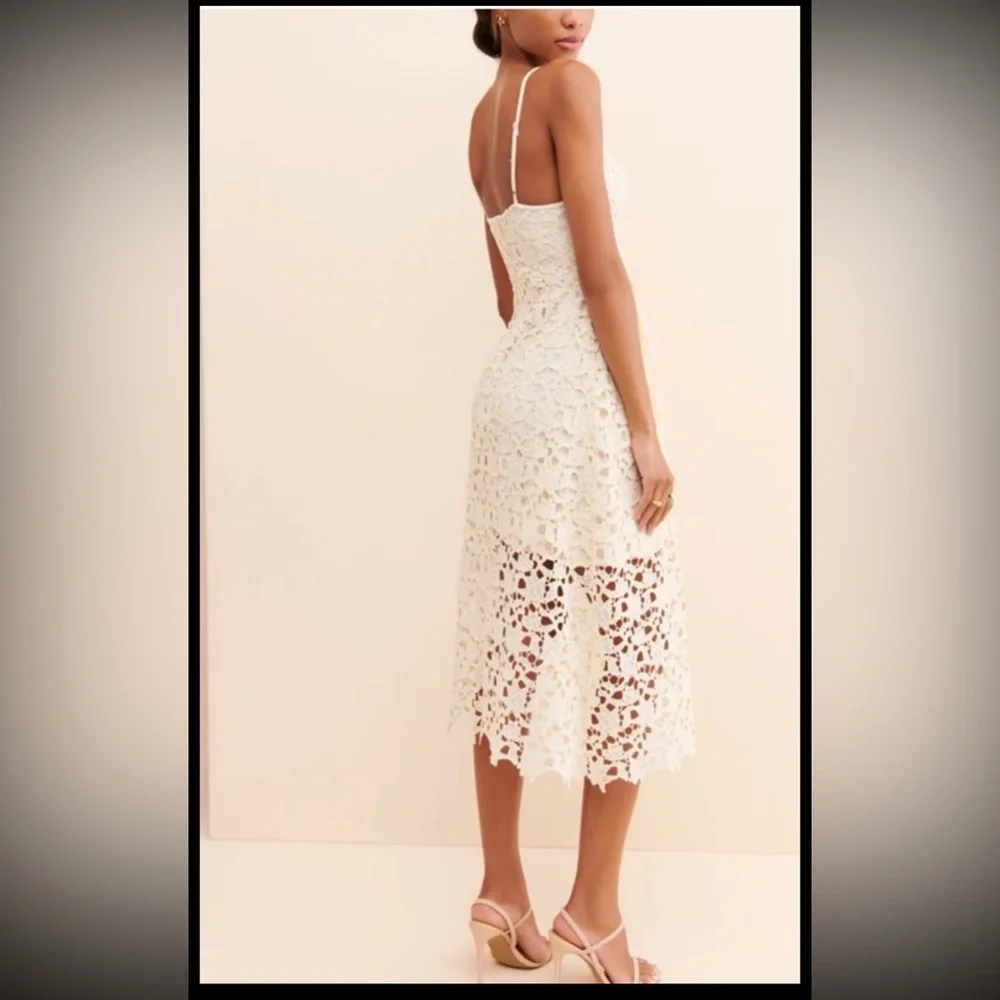 ASTR The Label Butter Yellow Crochet Lace Midi Dress
size Small (4) - Picture 9 of 12